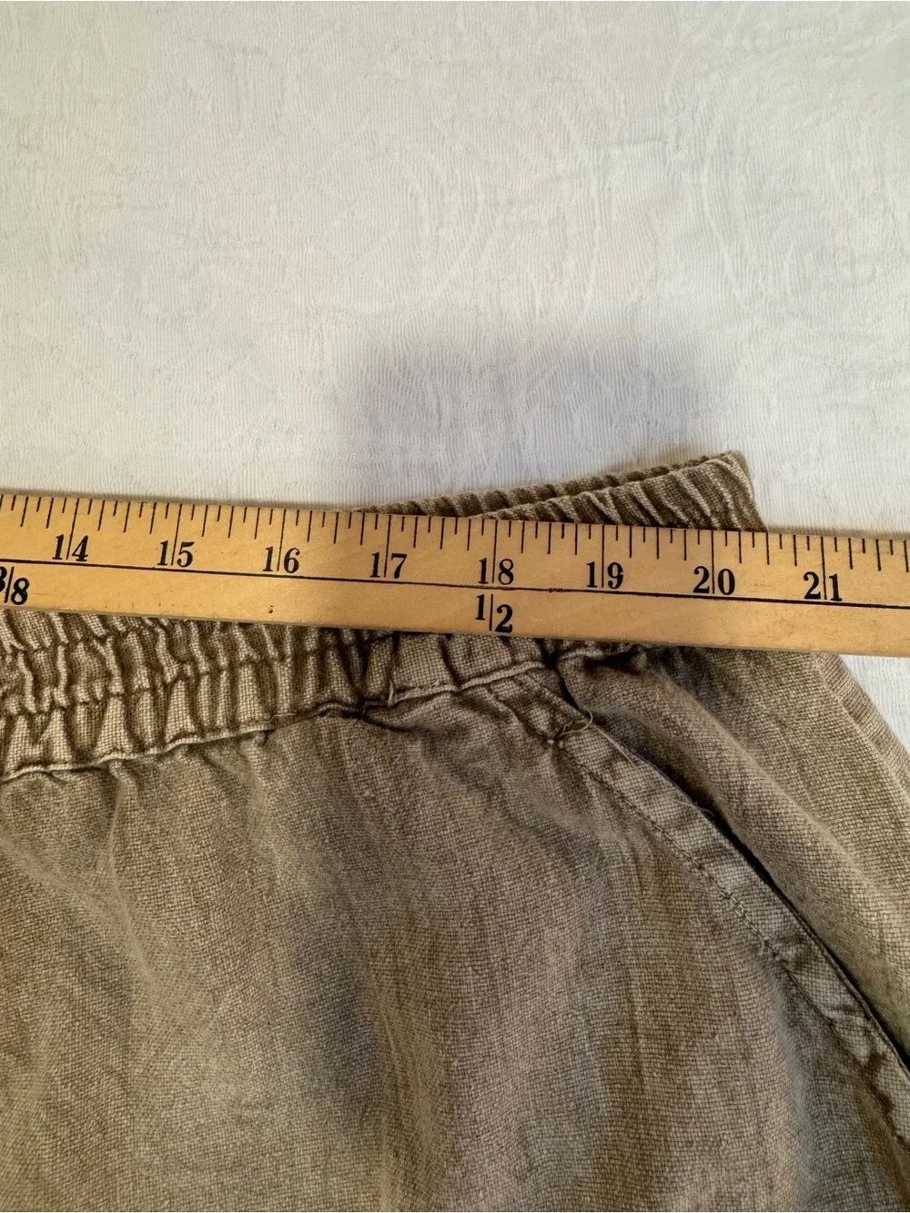 Sacred Threads Pants Womens 2X Brown Cotton Pull On Boho Lagenlook Wide Leg